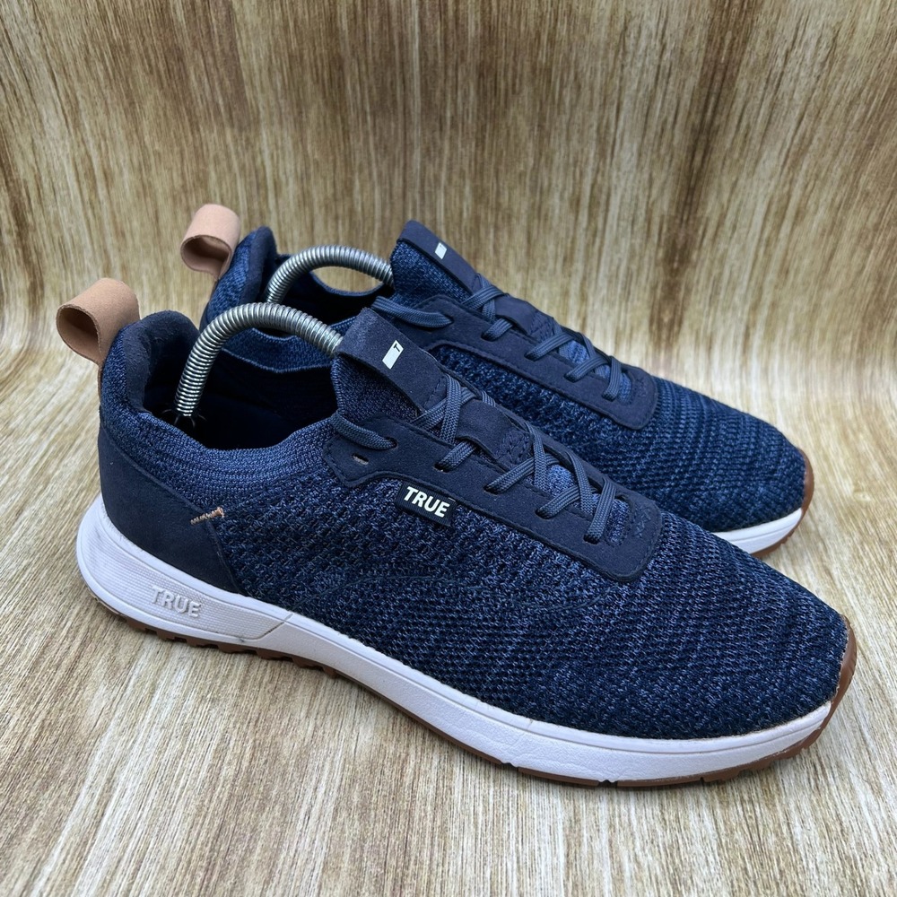 True Linkswear All Day V2 Golf Shoes Men's 11 Navy Blue Knit Spikeless Sneakers